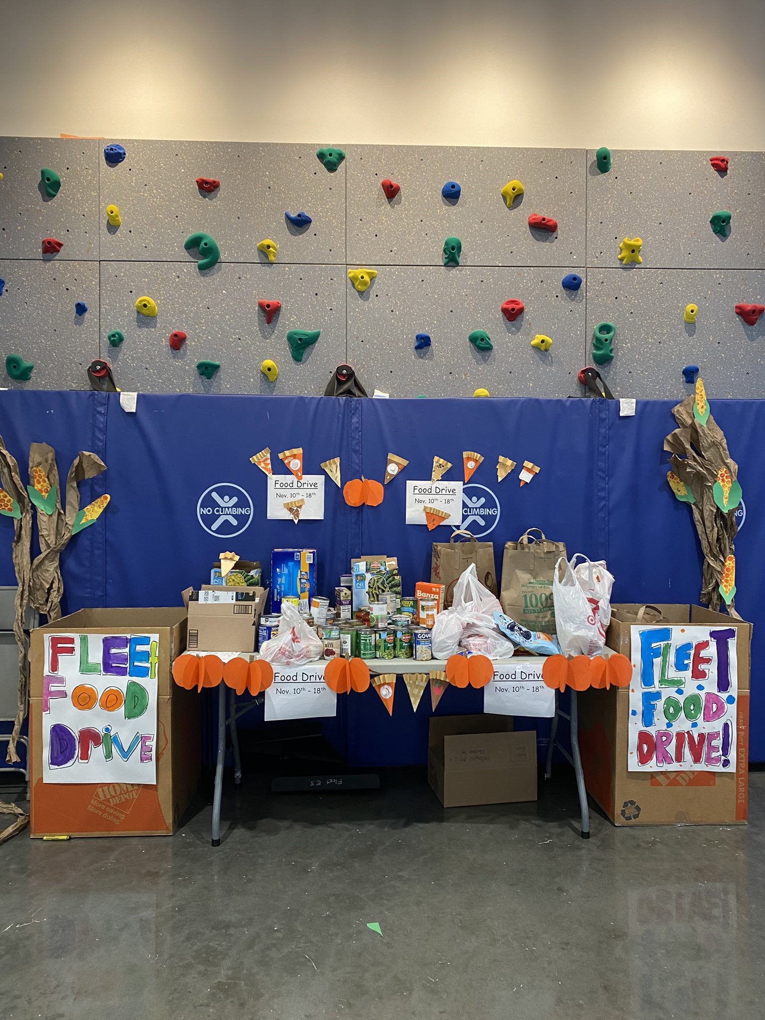 Project Yes food donation table