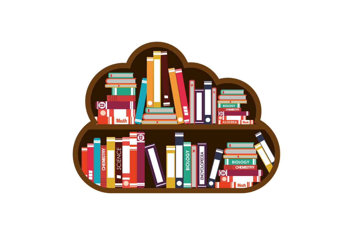 school library in cloud